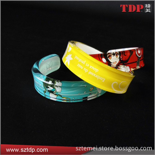 Manufacturer Colorful Big Smooth Wide Cuff Bangle Bracelet Acrylic Womens Bracelets